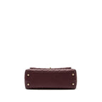 CHANEL MEDIUM COCO HANDLE WITH LIZARD HANDLE CAVIAR BURGUNDY GHW