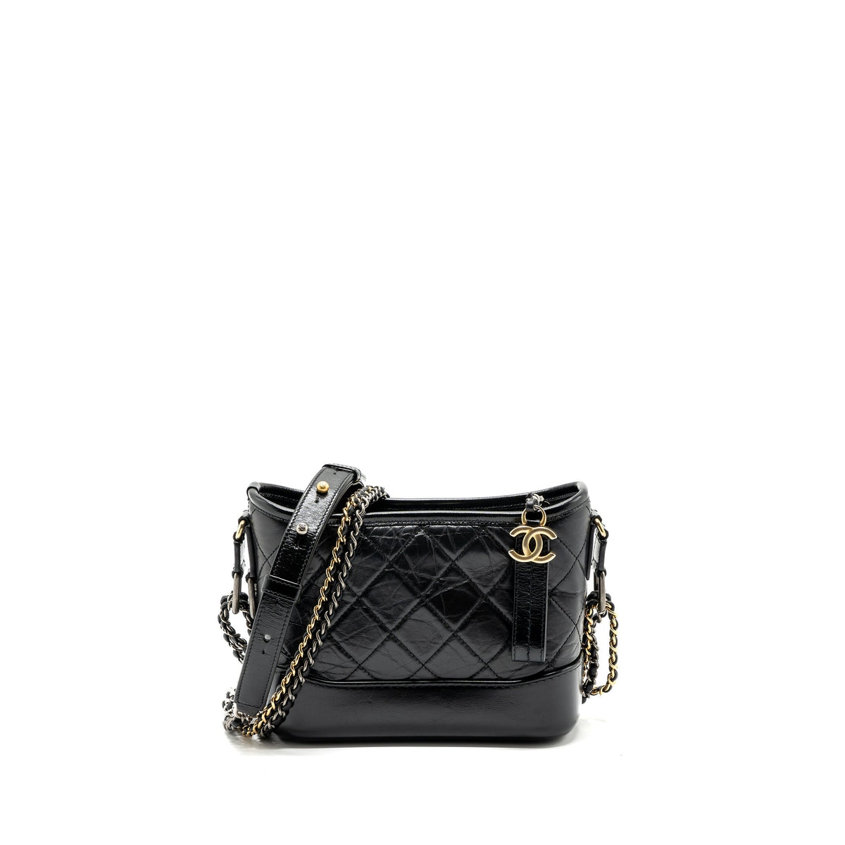 CHANEL SMALL GABRIELLE HOBO BAG CALFSKIN BLACK MULTICOLOUR HARDWARE
