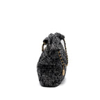 CHANEL MEDIUM 22 BAG TWEED BLACK / GREY GHW (MICROCHIP)