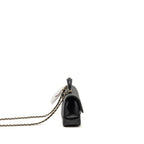 CHANEL TOP HANDLE MINI RECTANGULAR FLAP BAG WITH LION CHARM LAMBSKIN BLACK LGHW (MICROCHIP)