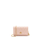 CHANEL PEARL CRUSH WALLET ON CHAIN LAMBSKIN LIGHT PINK GHW (MICROCHIP)