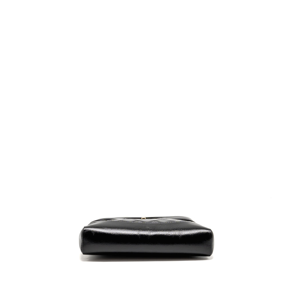 CHANEL MINI 31 BAG SHINY LAMBSKIN BLACK LGHW (MICROCHIP)