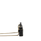 CHANEL TOP HANDLE VANITY BAG CAVIAR BLACK GHW (MICROCHIP)