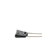 CHANEL 24C MINI 31 CLUTCH WITH CHAIN SHINY CALFSKIN  BLACK LGHW(MICROCHIP)