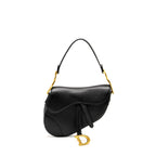DIOR MEDIUM SADDLE BAG CALFSKIN BLACK GHW