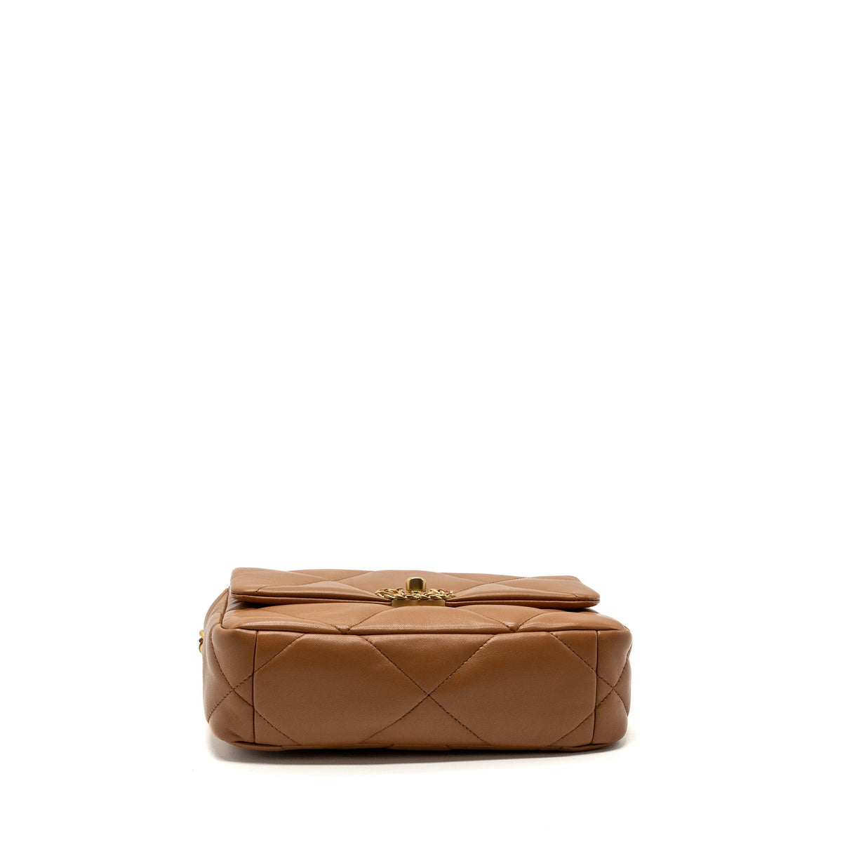 CHANEL SMALL 19 BAG LAMBSKIN CARAMEL MULTICOLOUR HARDWARE (MICROCHIP)
