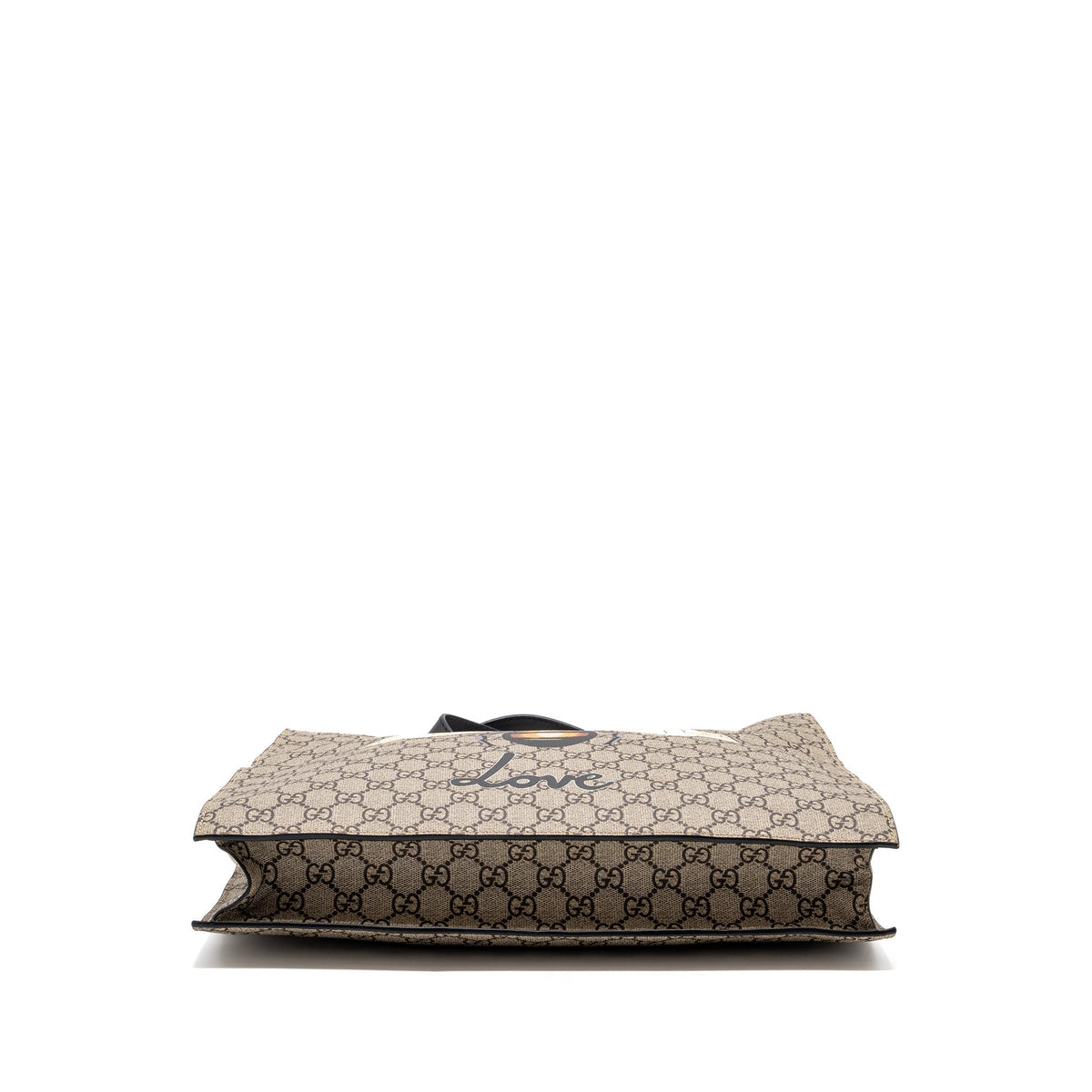 GUCCI BLIND FOR LOVE TOTE BAG GG SUPREME CANVAS BLACK/ MULTICOLOUR GHW