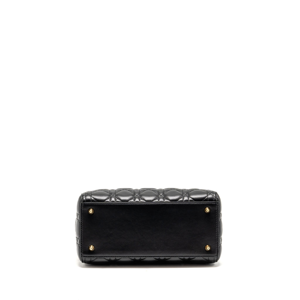 DIOR MEDIUM LADY DIOR LAMBSKIN BLACK GHW