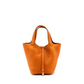 HERMES PICOTIN 18 CLEMENCE 93 ORANGE GHW