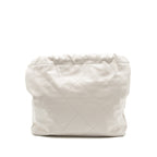 CHANEL MEDIUM 22 BAG CALFSKIN WHITE GHW (MICROCHIP)