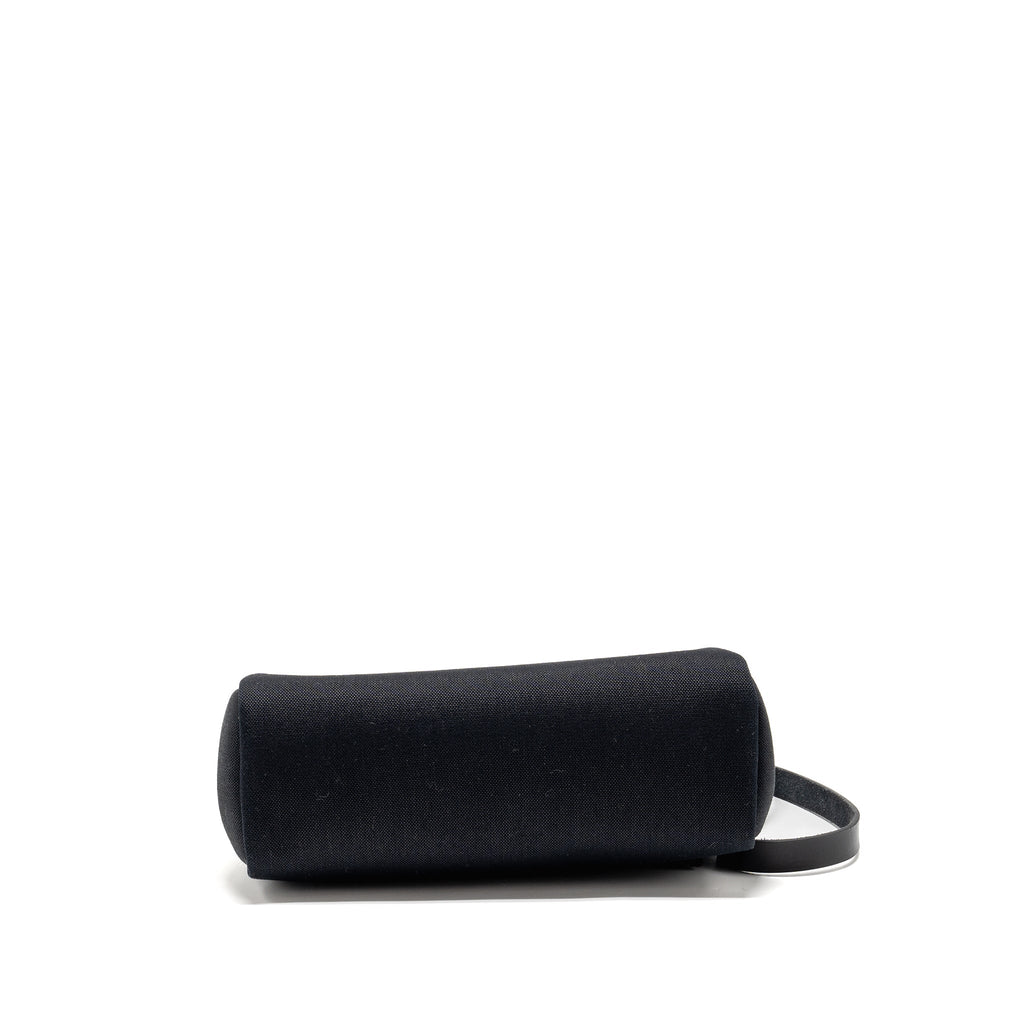 HERMES HERBAG 31 ZIP BAG CANVAS/LEATHER BLACK SHW