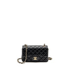 CHANEL MINI RECTANGULAR FLAP BAG LAMBSKIN BLACK LGHW
