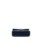 CHANEL MEDIUM CLASSIC DOUBLE FLAP BAG LAMBSKIN DARK BLUE SHW