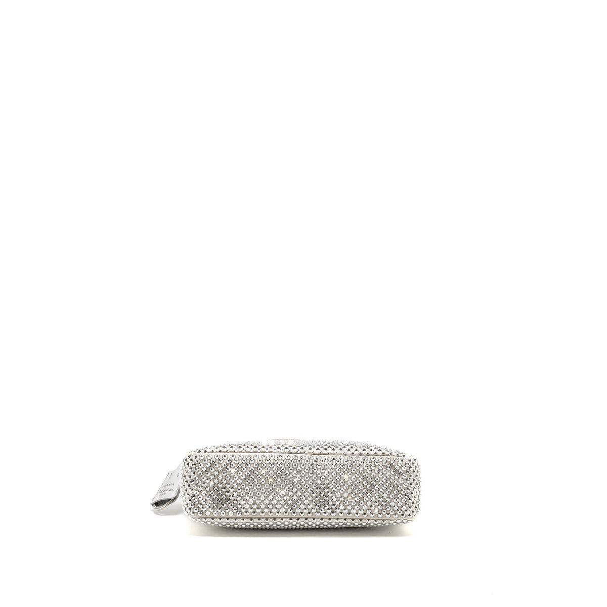 PRADA RE-EDITION SATIN CRYSTAL MINI BAG SILVER SHW