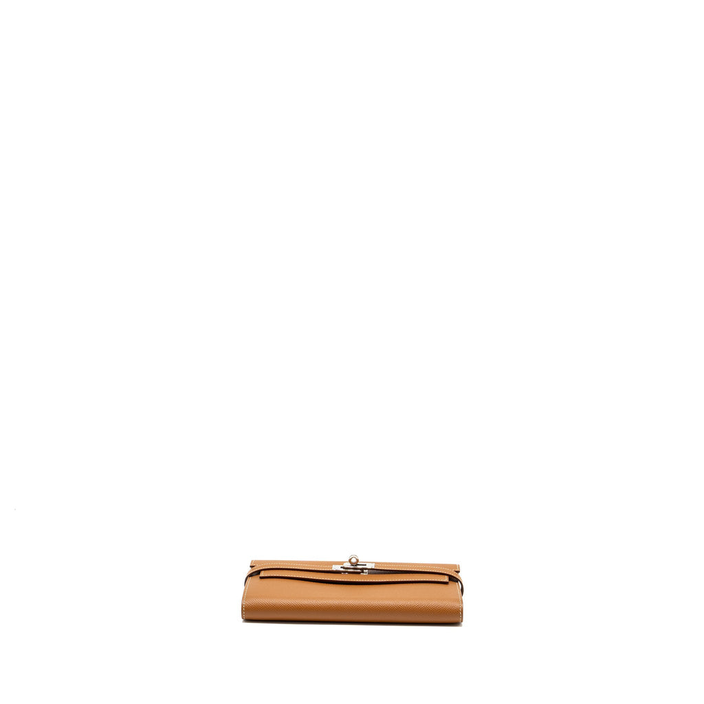 Hermes Kelly Long Wallet Epsom Gold SHW