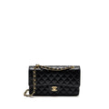 CHANEL MEDIUM CLASSIC DOUBLE FLAP BAG CAVIAR BLACK GHW(MICROCHIP)