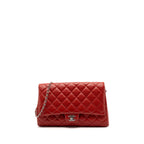 CHANEL TIMELESS FLAP CLUTCH WITH CHAIN CAVIAR RED SHW