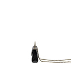 CHANEL TOP HANDLE MINI FLAP BAG WITH CHAIN CAVIAR BLACK LGHW (MICROCHIP)