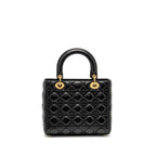 DIOR MEDIUM LADY DIOR LAMBSKIN BLACK GHW
