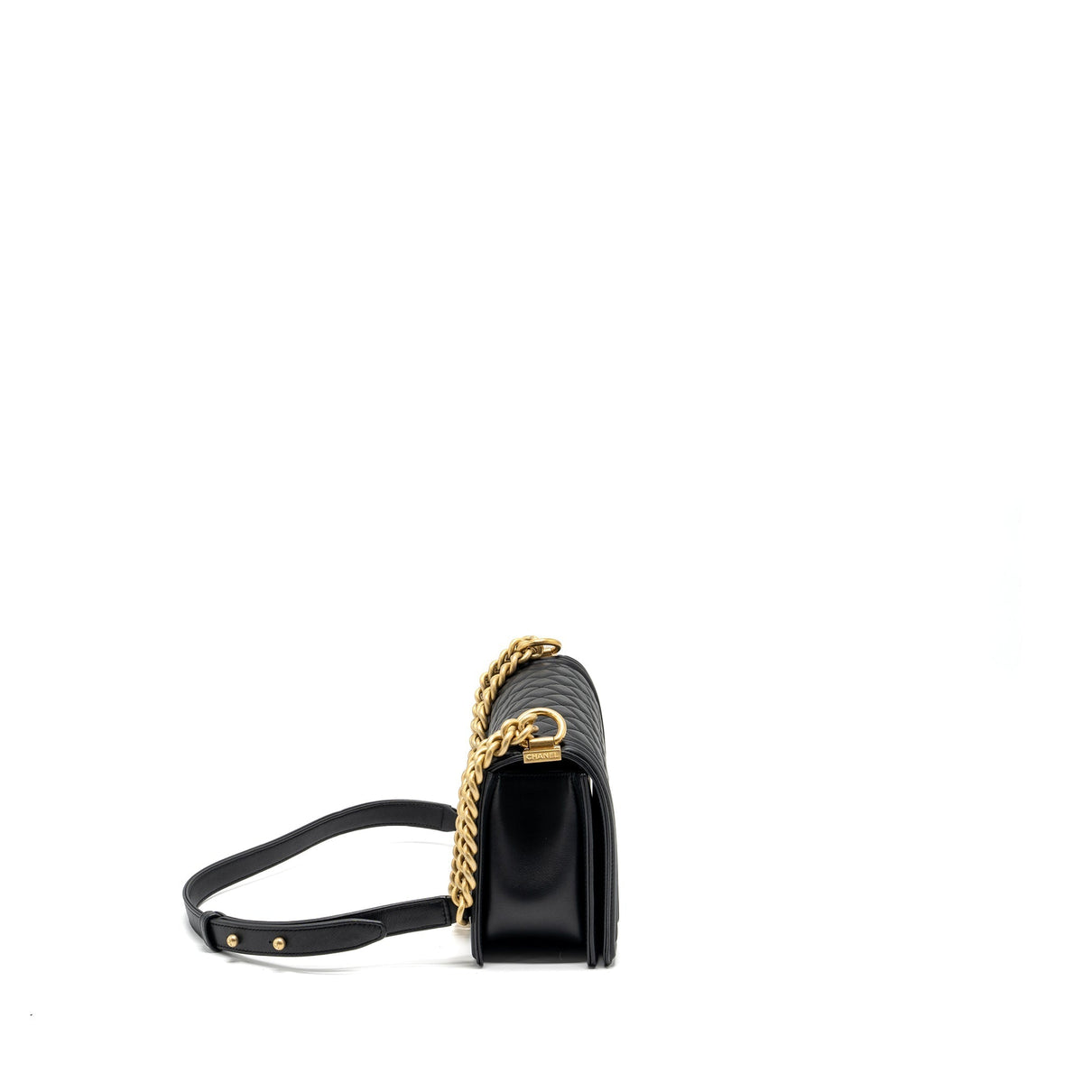 CHANEL MEDIUM BOY BAG SMOOTH CALFSKIN BLACK GHW
