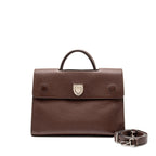 Dior Diorever Bag Pebbled Leather Dark Brown SHW