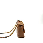 CHANEL SMALL 19 BAG LAMBSKIN CARAMEL MULTICOLOUR HARDWARE (MICROCHIP)