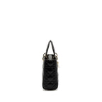DIOR SMALL LADY DIOR LAMBSKIN BLACK LGHW