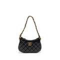 CHANEL 23K SMALL 19 HOBO SHOULDER BAG CALFSKIN BLACK GHW (MICROCHIP)