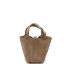 Hermes Picotin 18 Lock Bag Clemence Beige De Weimar SHW