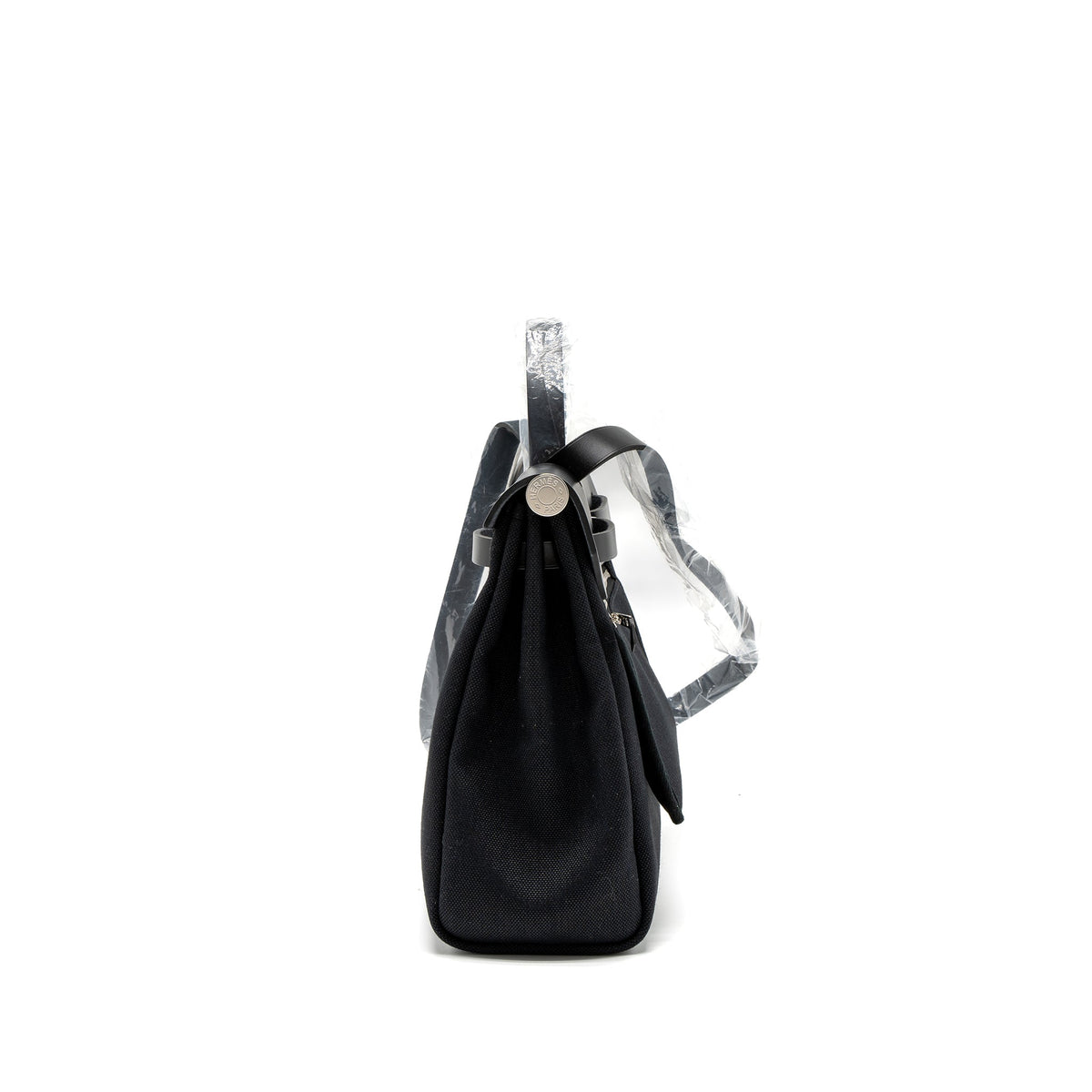 HERMES HERBAG ZIP 31 BAG RETOURNE TOILE MILITARIES CANVAS/HUNTER BLACK SHW