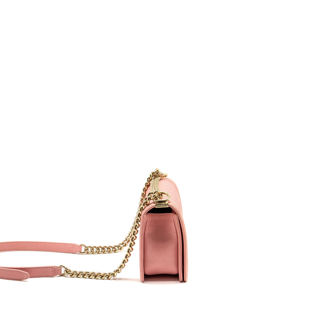 CHANEL MEDIUM BOY BAG CAVIAR PINK LGHW