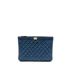 CHANEL BOY CLUTCH CALFSKIN PEARLY BLUE GHW