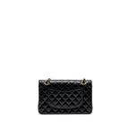 CHANEL MEDIUM CLASSIC DOUBLE FLAP BAG LAMBSKIN BLACK GHW