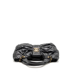 Chanel 25k Medium Bow Bag Lambskin Black GHW (microchip)