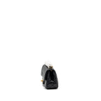 CHANEL PEARL CRUSH MINI SQUARE FLAP BAG LAMBSKIN BLACK GHW (MICROCHIP)