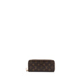 LOUIS VUITTON CLEMENCE LONG WALLET MONOGRAM CANVAS ROSE BALLERINE GHW