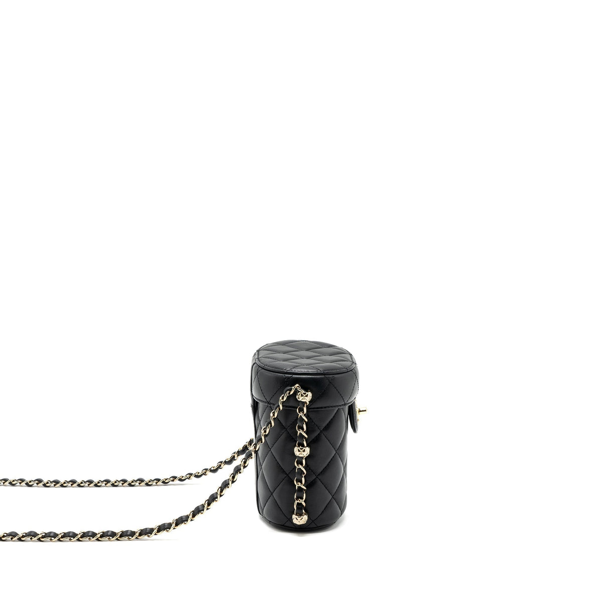 CHANEL VANITY WITH CHAIN LAMBSKIN BLACK LGHW(MICROCHIP)