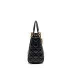DIOR MEDIUM LADY DIOR LAMBSKIN BLACK GHW