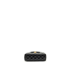 CHANEL 24A MINI SHOPPING TOTE/ MINI KELLY CALFSKIN BLACK GHW (MICROCHIP)