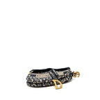DIOR MEDIUM SADDLE BAG OBLIQUE EMBROIDERY CANVAS BLUE GHW