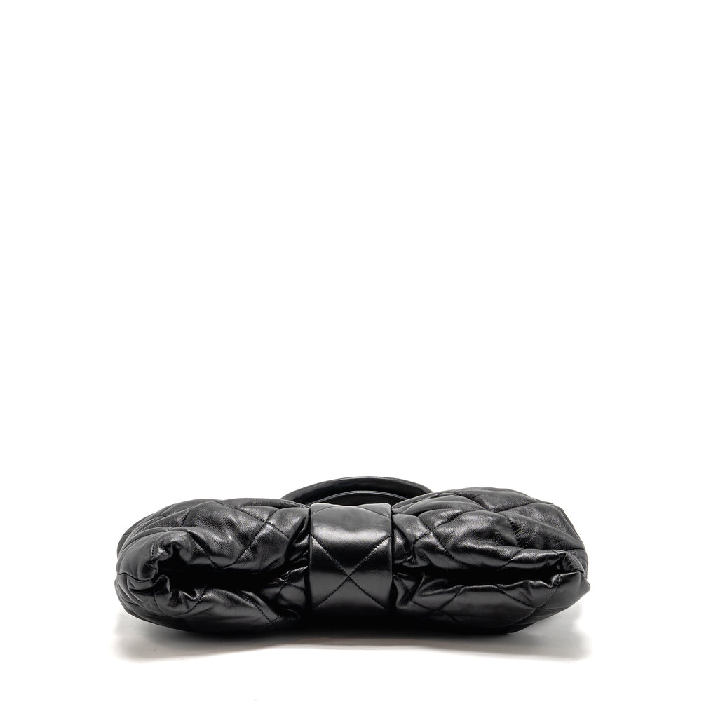 Chanel 25k Medium Bow Bag Lambskin Black GHW (microchip)