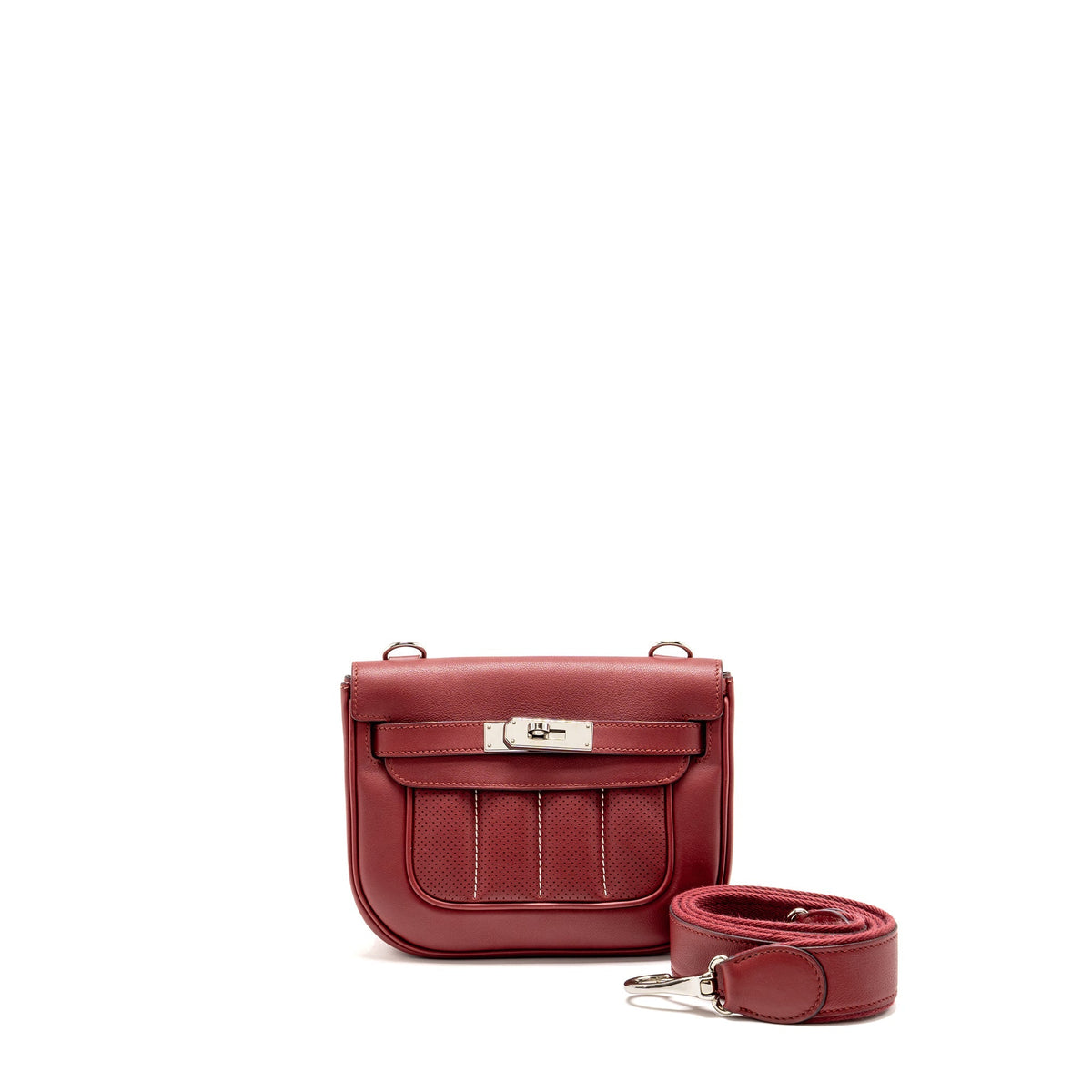 Hermes Berline Mini Swift K1 Rouge Grenat SHW