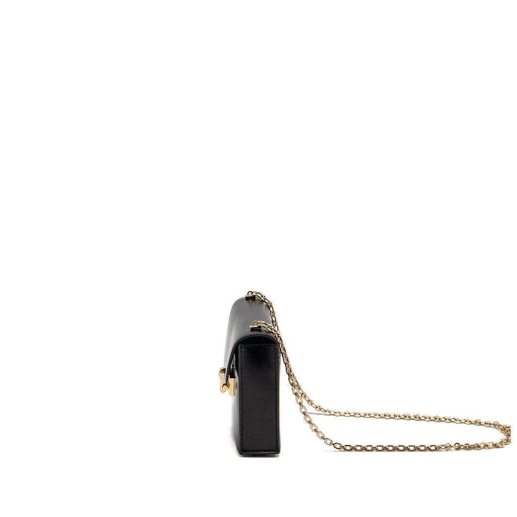 HERMES MINI VERROU BOX BLACK GHW