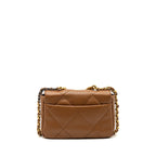 CHANEL SMALL 19 BAG LAMBSKIN CARAMEL MULTICOLOUR HARDWARE (MICROCHIP)