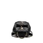 CHANEL 23C DUMA MINI BACKPACK CALFSKIN BLACK LGHW (MICROCHIP)