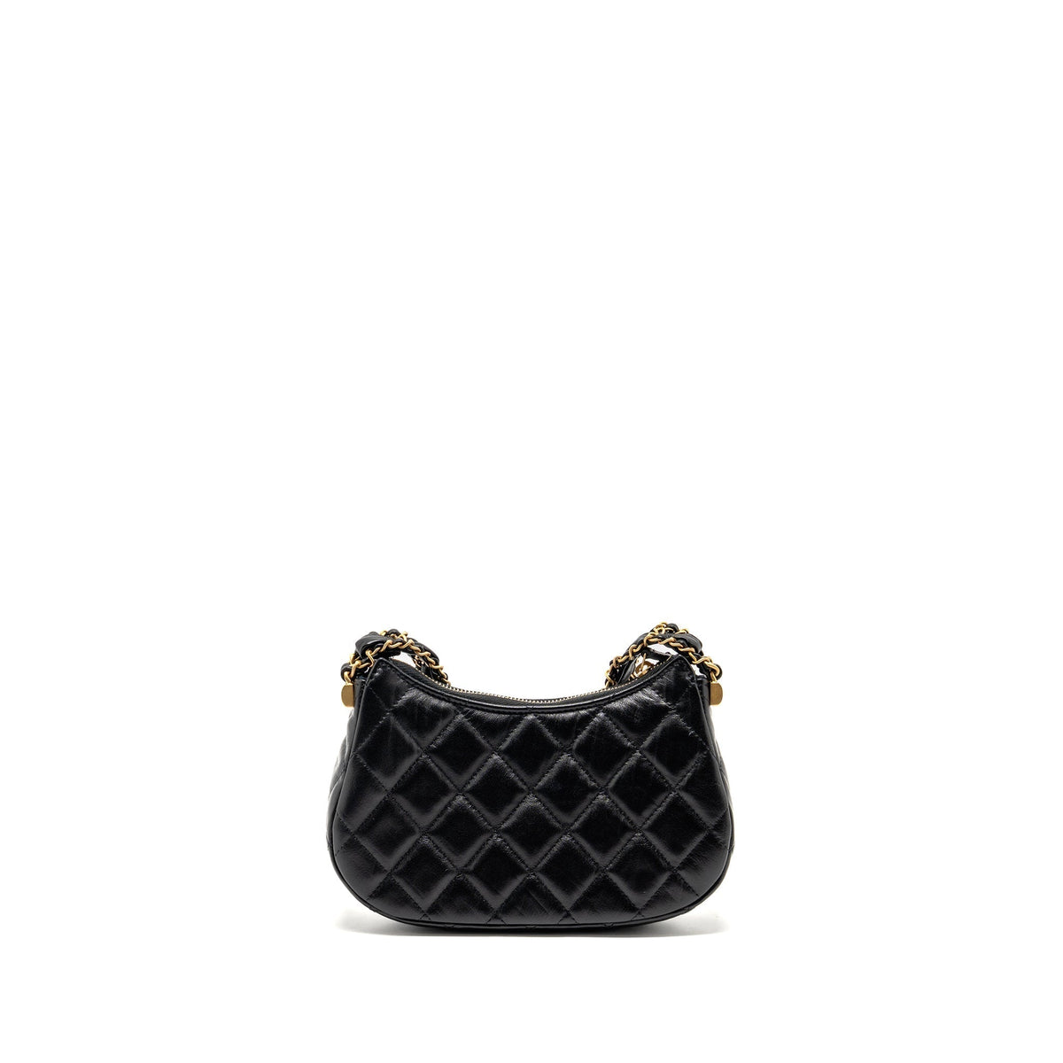 CHANEL 23K SMALL 19 HOBO SHOULDER BAG CALFSKIN BLACK GHW (MICROCHIP)