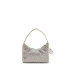 PRADA RE-EDITION SATIN CRYSTAL MINI BAG SILVER SHW