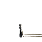 CHANEL 24C MINI 31 CLUTCH WITH CHAIN SHINY CALFSKIN BLACK LGHW (MICROCHIP)