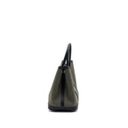 HERMES GARDEN PARTY 30 TOILE MILITAIRE/NEGONDA VERT DE GRIS/BLACK SHW