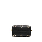 LOUIS VUITTON SPEEDY 25 BANDOULIERE BICOLOR MONOGRAM EMPREINTE BLACK GHW